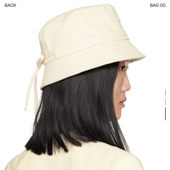Jacquemus Off-White Les Classiques ‘le bob Gadjo’ hat Size 58CM - Picture 3 of 5